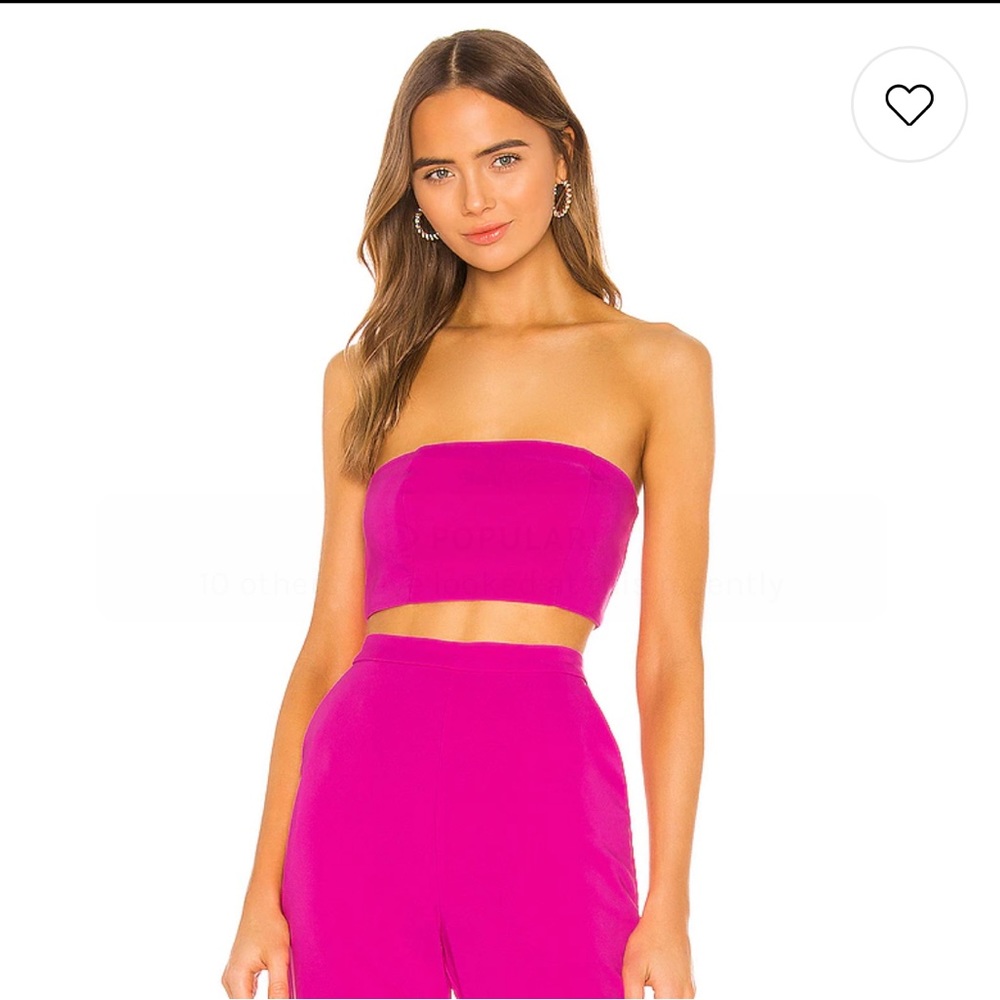 NBD Topaz Bandeau Top in Magenta Size L
